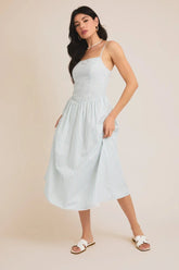 SLEEVELESS FIT & FLARE KNIT MIDI DRESS