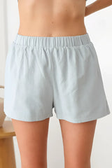 STRIPE PATTERN ELASTIC WAIST LINE SHORT