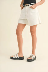 WASHED DENIM SHORT