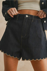 SCALLOP EMBROIDERY SHORT