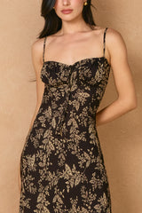 LINA FRONT TIE SLIT MAXI DRESS