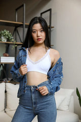 LACE TRIM PADDED BRALETTE TOP