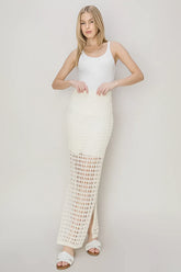 OPEN KNIT CROCHET MAXI SKIRT