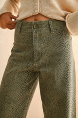 SNAKE PRINT PANTS