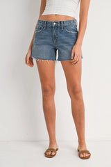 LOW RISE RELAXED DENIM JEAN SHORT