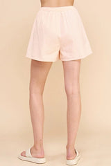 STRIPE COTTON BLEND ADJUSTABLE TIE SHORTS