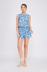 PRINTED WOVEN TIE SHORTS