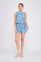 PRINTED WOVEN TIE SHORTS