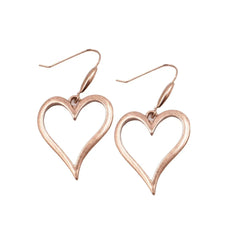 ROSE GOLD HEART EARRINGS