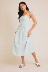 SLEEVELESS FIT & FLARE KNIT MIDI DRESS