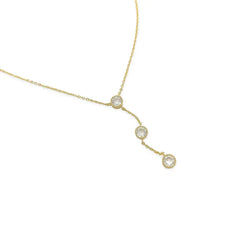 DAINTY CHAIN NECKLACE WITH CZ DROP
