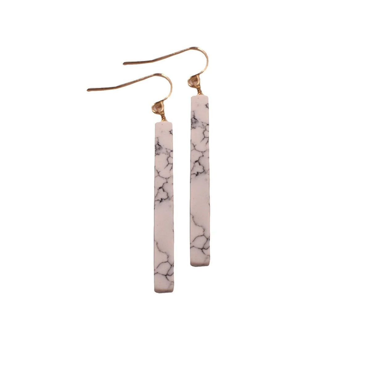 WHITE MARBLE EARRINGS