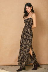 LINA FRONT TIE SLIT MAXI DRESS