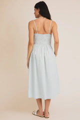 SLEEVELESS FIT & FLARE KNIT MIDI DRESS