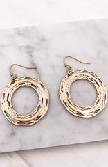 BRAIDED GOLD HOOP EARRINGS