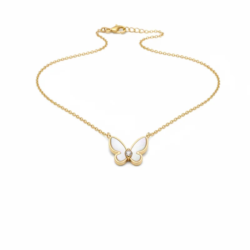GOLD WINGS PEARL BUTTERFLY NECKLACE