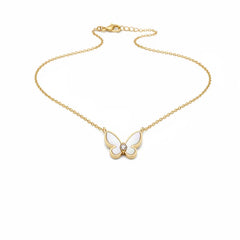 GOLD WINGS PEARL BUTTERFLY NECKLACE
