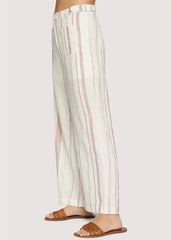 LOST + WANDER SUMMER STRIPED COTTON STRAIGHT PANTS