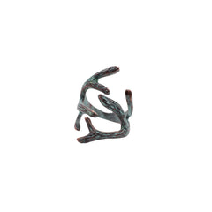 TURQUOISE DEER ANTLER RING