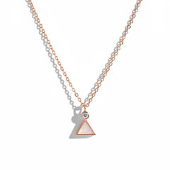 GEMSTONE TRIANGLE PENDANT NECKLACE