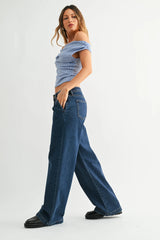 MID RISE RELAXED STRAIGHT TROUSER