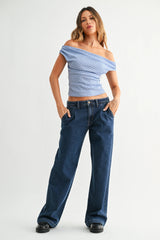 MID RISE RELAXED STRAIGHT TROUSER