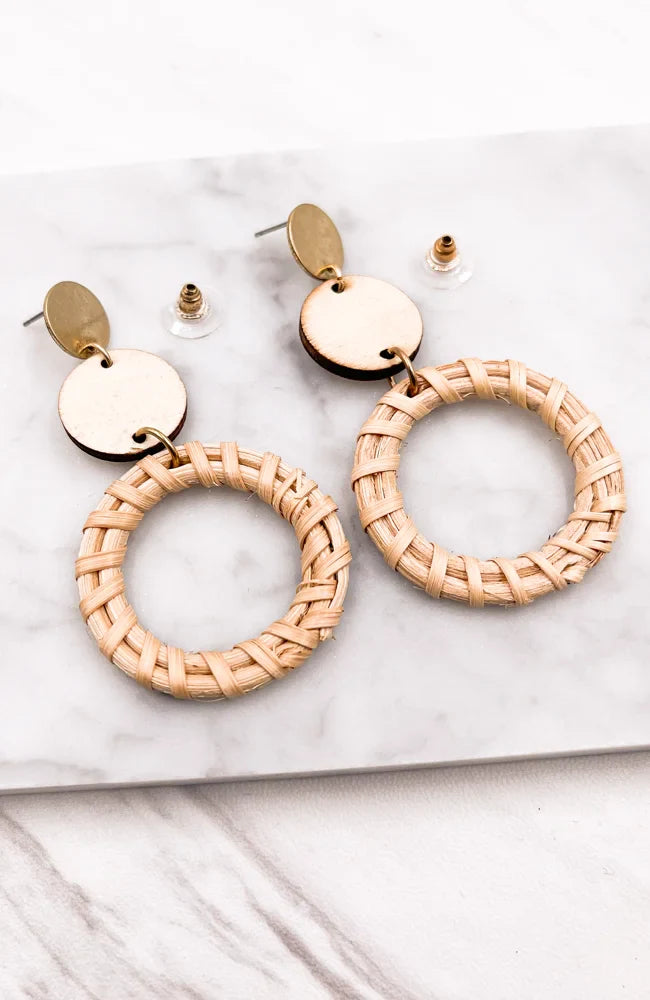 WOVEN HOOP EARRINGS