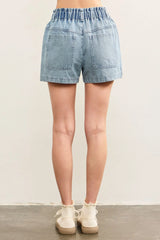POUCH POCKET DENIM SHORTS