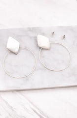 SILVER MULTI SHAPE HOOP EARRINGS