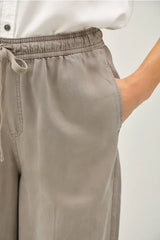 WIDE LEG PANTS WITH POCKETS ELASTIC WAIST