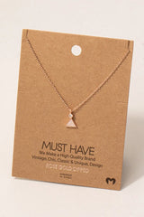 GEMSTONE TRIANGLE PENDANT NECKLACE