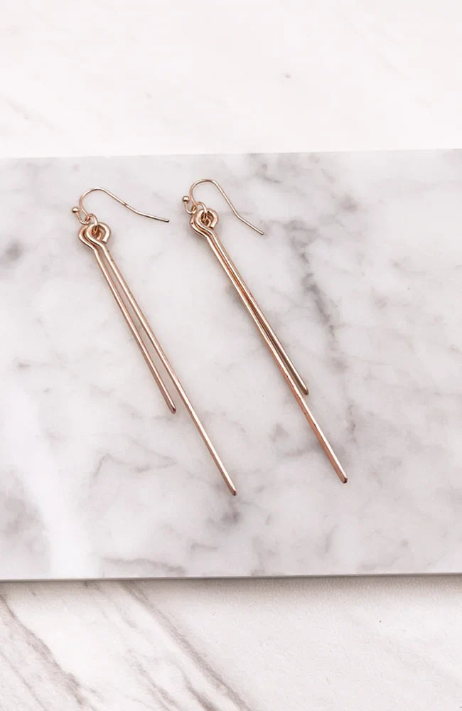 ROSE GOLD DROP EARRINGS