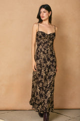 LINA FRONT TIE SLIT MAXI DRESS